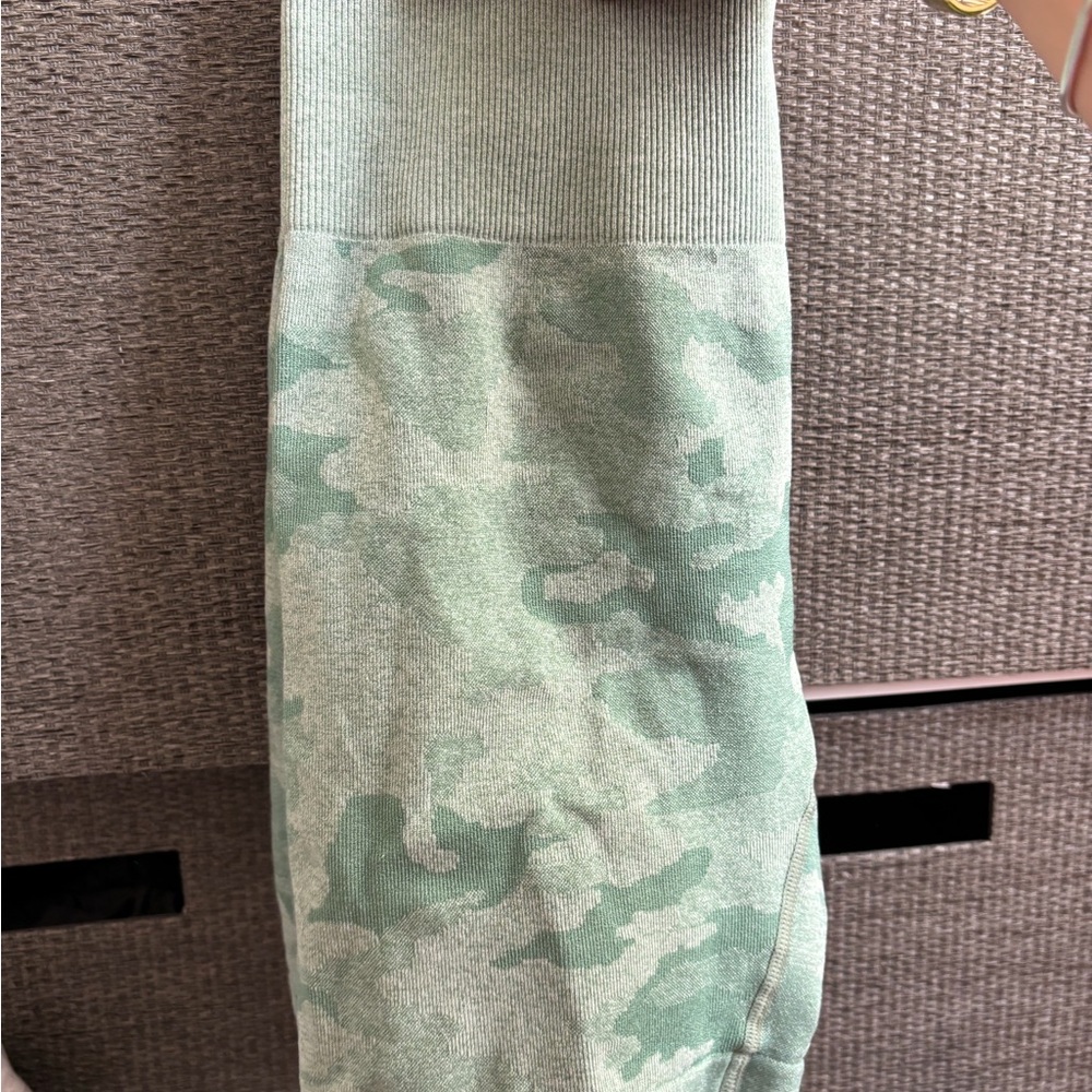 Green and Brown Camo Print Spandex